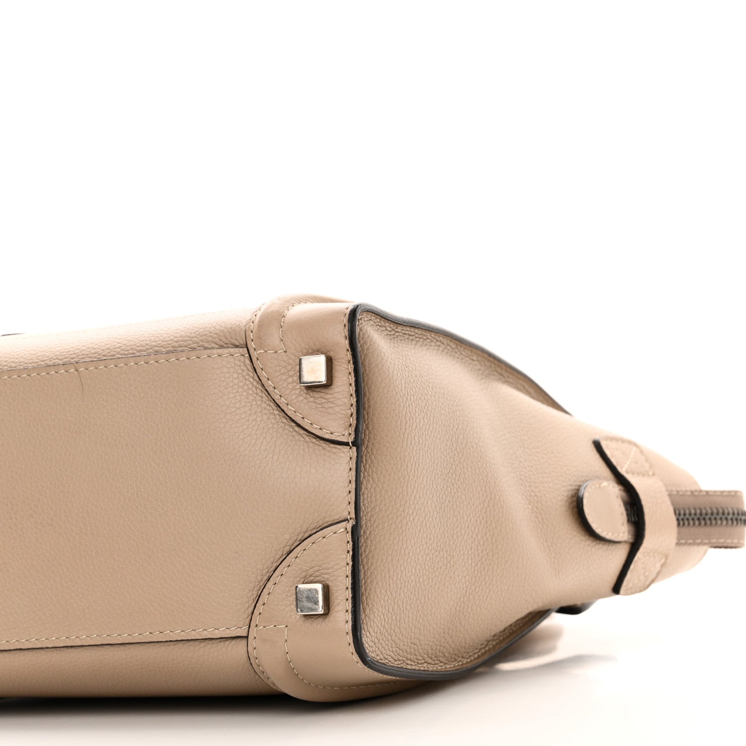 Celine Drummed Calfskin Micro Luggage Dune 10 of 11
