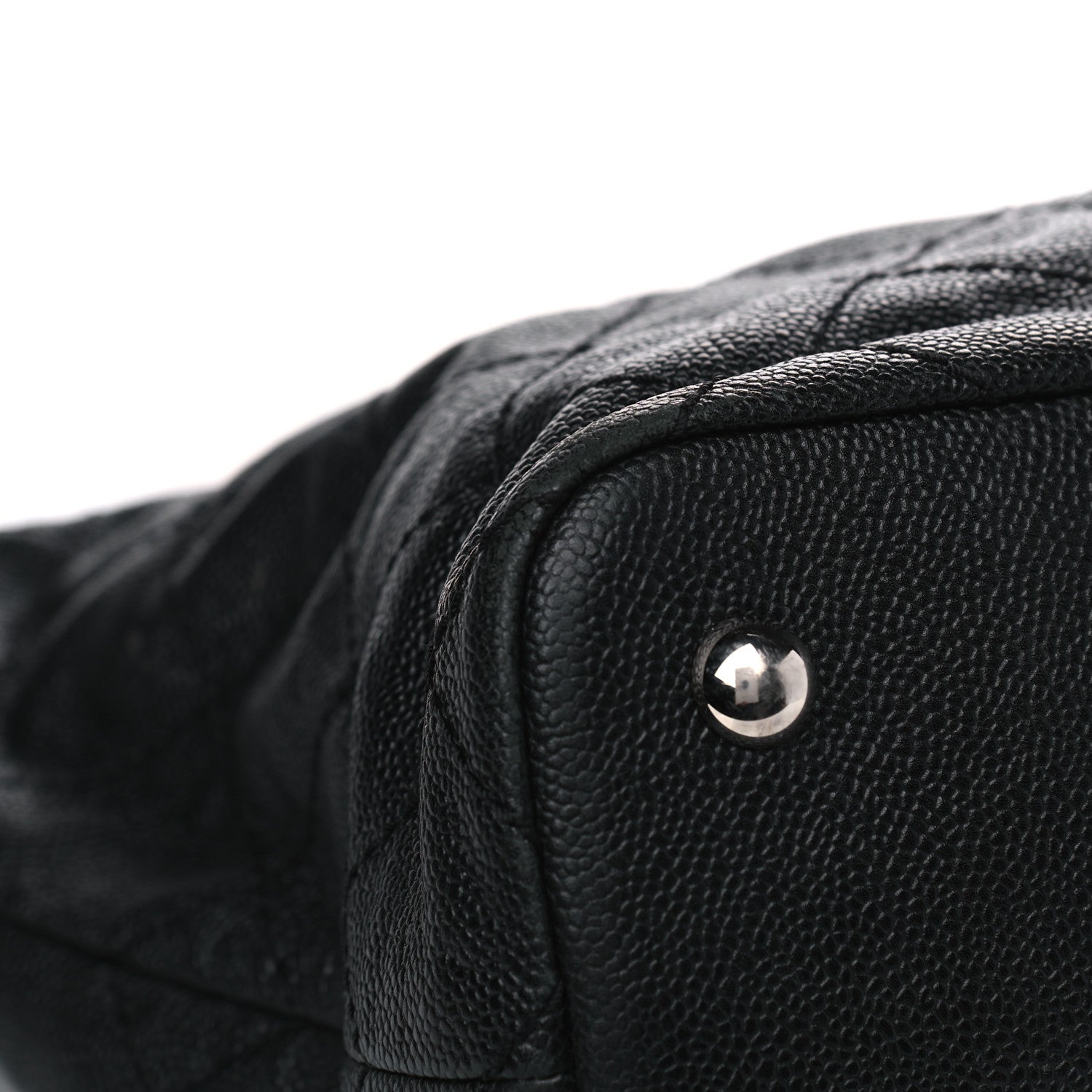 Chanel Grained Calfskin Quilted Small Daily Shopping Tote Black 8 of 9