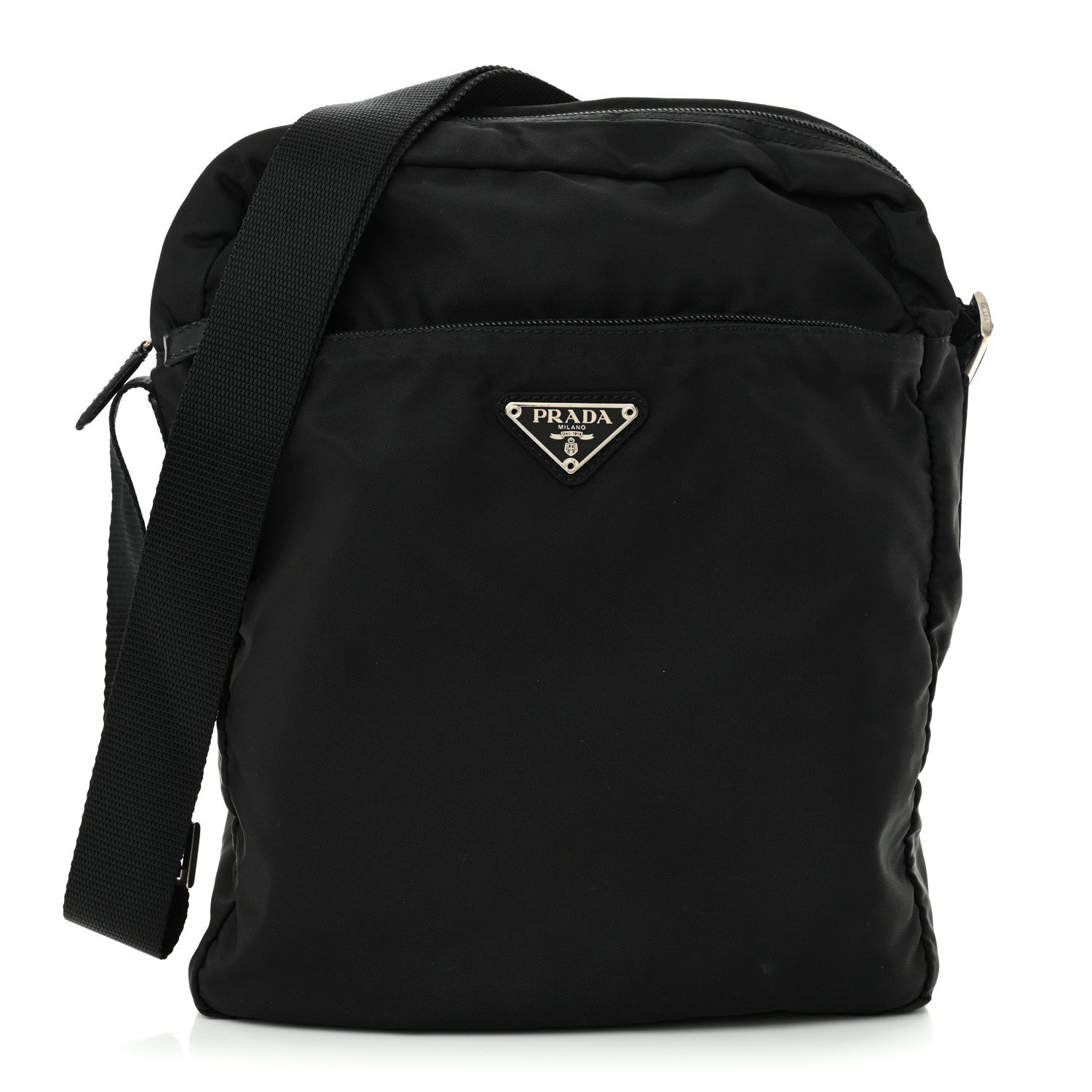 Prada Tessuto Nylon Messenger Bag Black 1 of 10