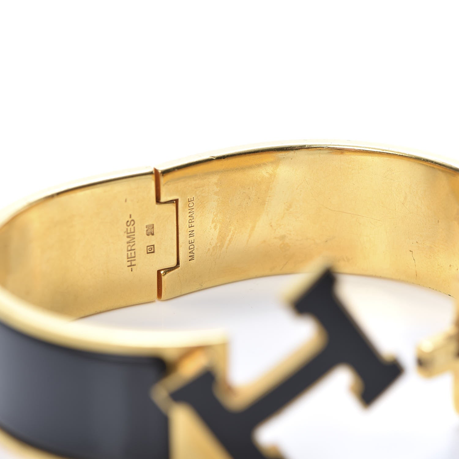 Hermes Enamel Wide Clic Clac H Bracelet PM Black 6 of 6