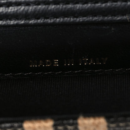 Chanel Raffia Jute Striped Belt Bag Black Beige 6 of 9