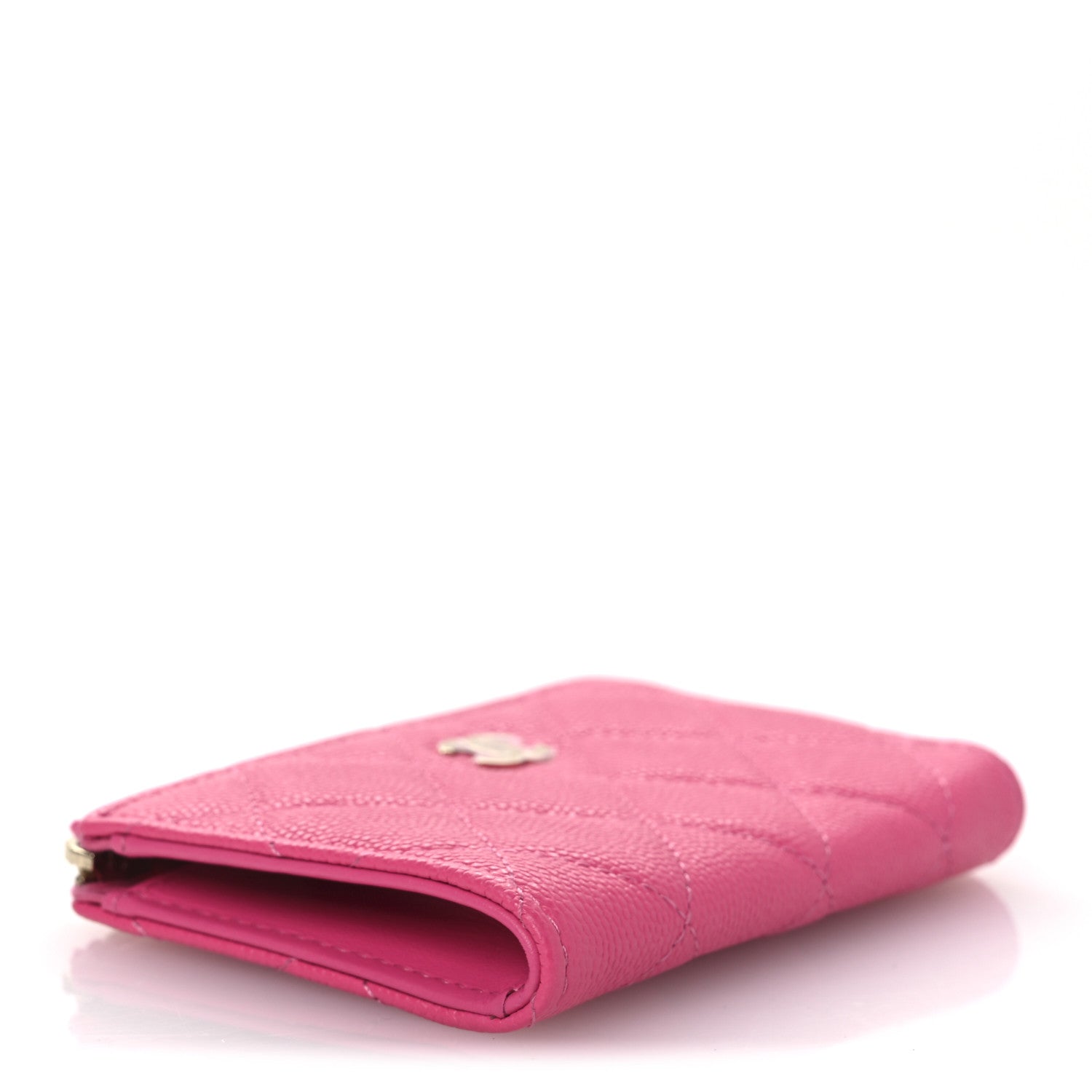 Chanel Caviar Quilted Zipped Key Holder Case Pink 4 of 8