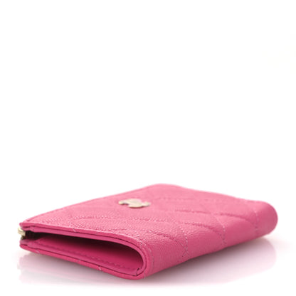 Chanel Caviar Quilted Zipped Key Holder Case Pink 4 of 8