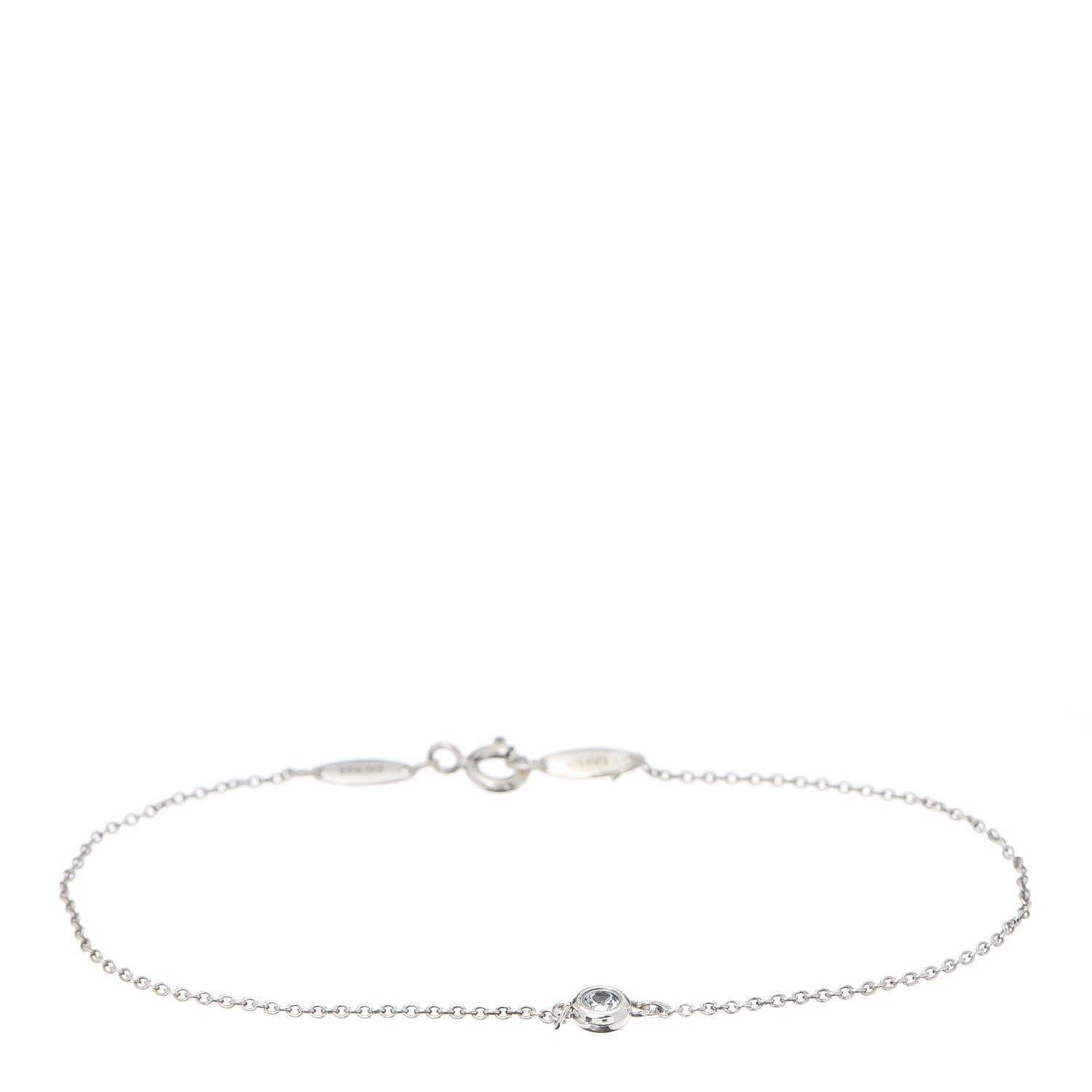 Tiffany Sterling Silver Aquamarine Elsa Peretti Color By The Yard Bracelet 1 of 6