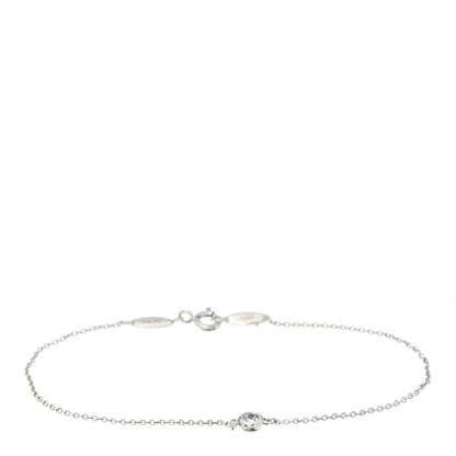 Tiffany Sterling Silver Aquamarine Elsa Peretti Color By The Yard Bracelet 1 of 6