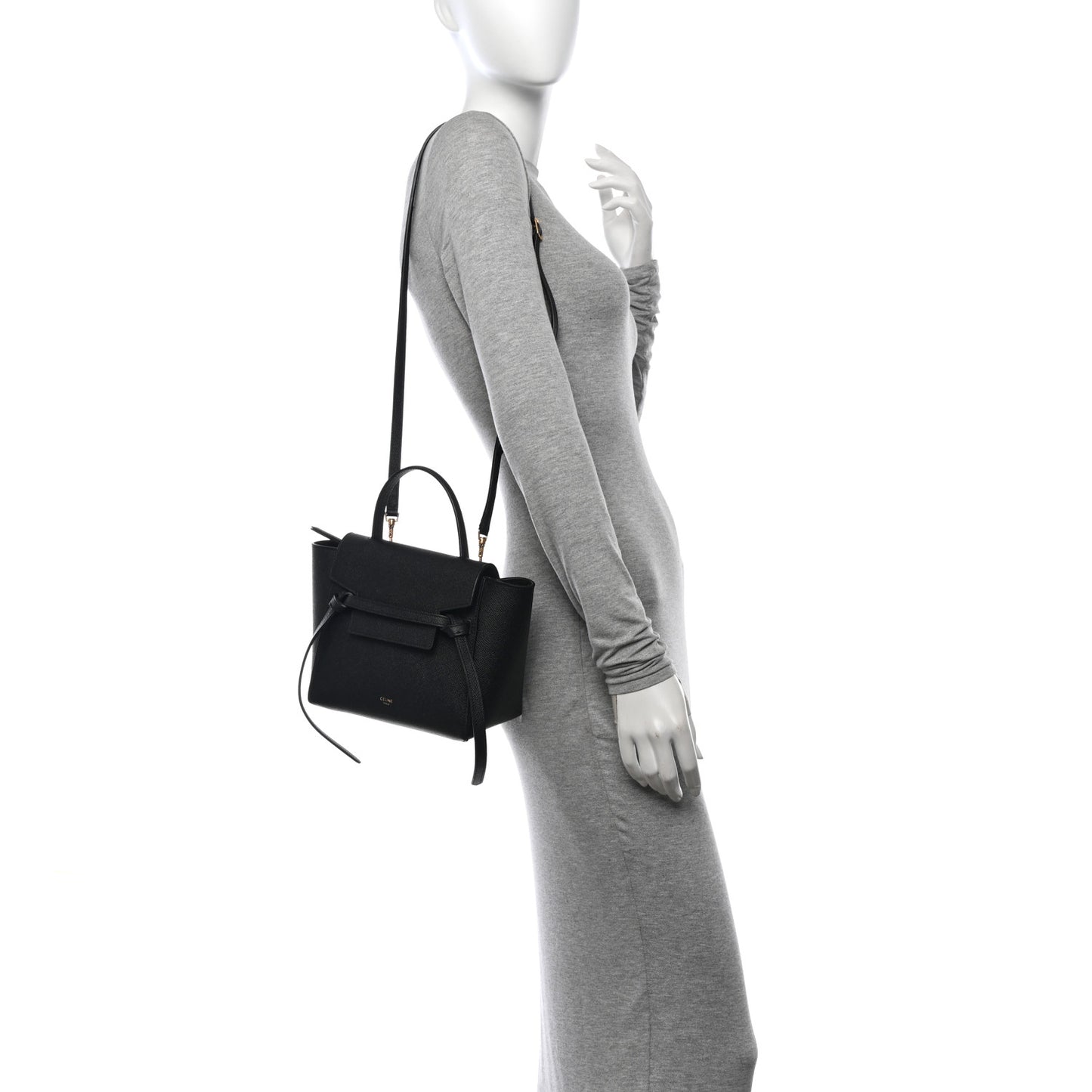 Grained Calfskin Nano Belt Bag Black