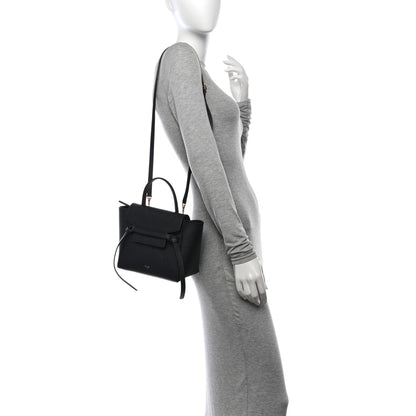 Celine Grained Calfskin Nano Belt Bag Black 2 of 12