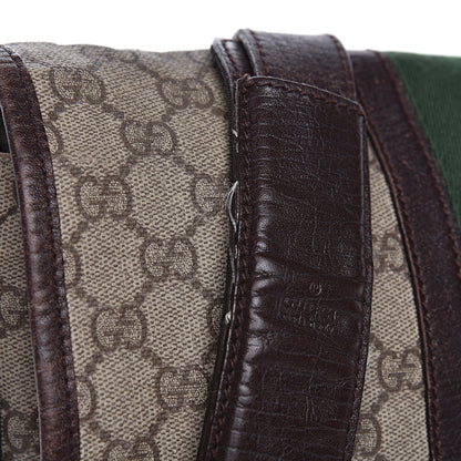 Gucci GG Plus Monogram Web Large Flap Messenger Bag Beige Dark Brown 12 of 34