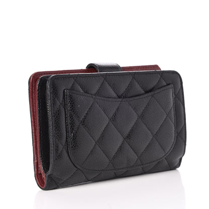 Chanel Caviar Quilted Zipped Pocket Wallet Black 3 of 9