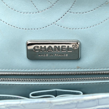 Chanel Alligator Ombre Jumbo Double Flap Blue 6 of 17