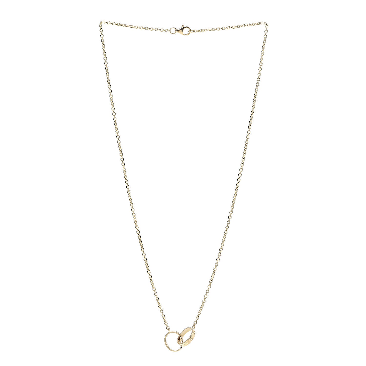 Cartier 18K Yellow Gold Interlocking LOVE Necklace 3 of 6
