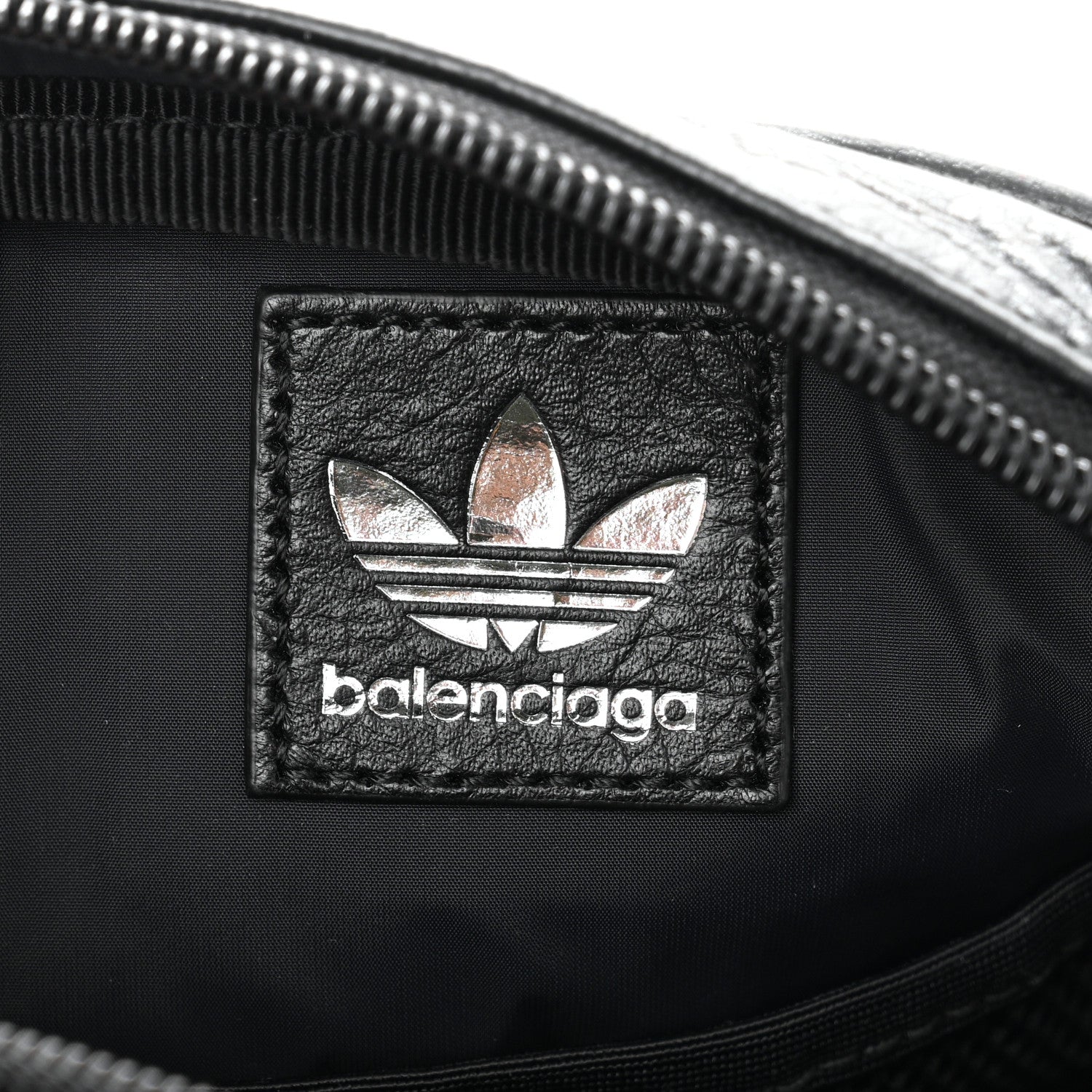 Balenciaga X ADIDAS Agneau Arena Trefoil Logo Messenger Bag Black White 6 of 10