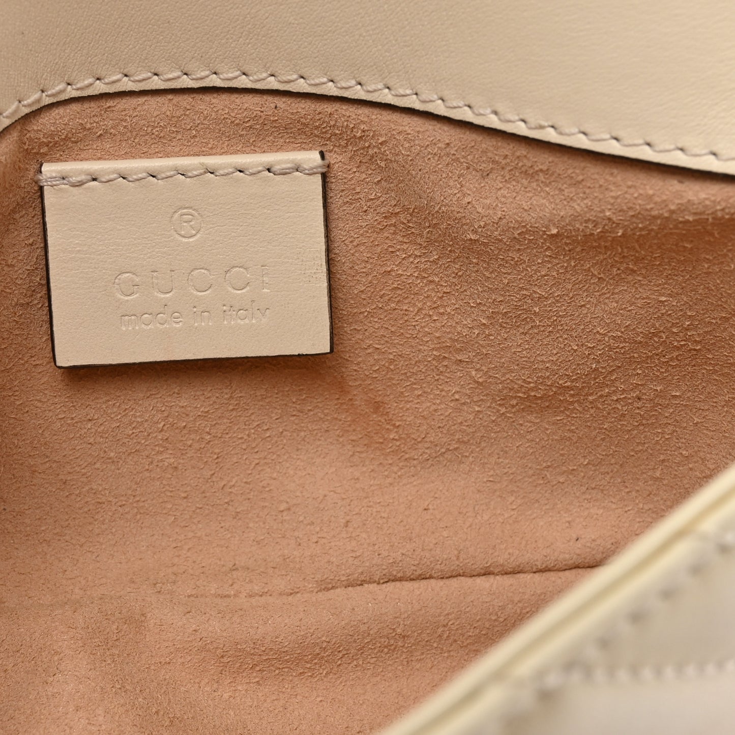 Calfskin Matelasse Super Mini GG Marmont Shoulder Bag White