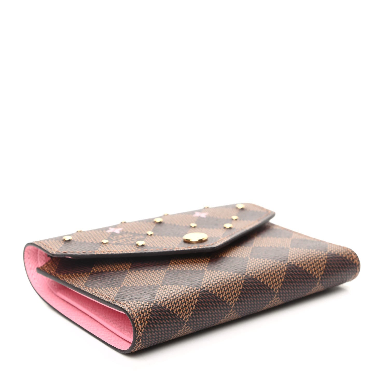 Louis Vuitton Damier Ebene Studded Victorine Wallet 4 of 7