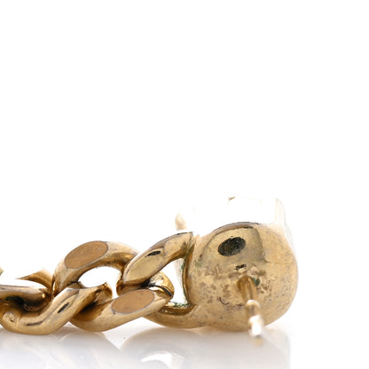 Gucci Metal Pearl Double G Earrings Gold 4 of 5