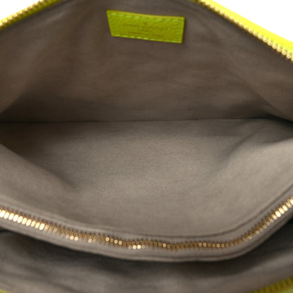 Louis Vuitton Calfskin Embossed Monogram LV Match Coussin PM Fluorescent Yellow 6 of 12
