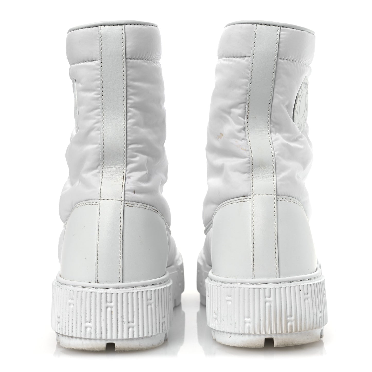 Calfskin Parachute Fresh Ankle Boots 37 White
