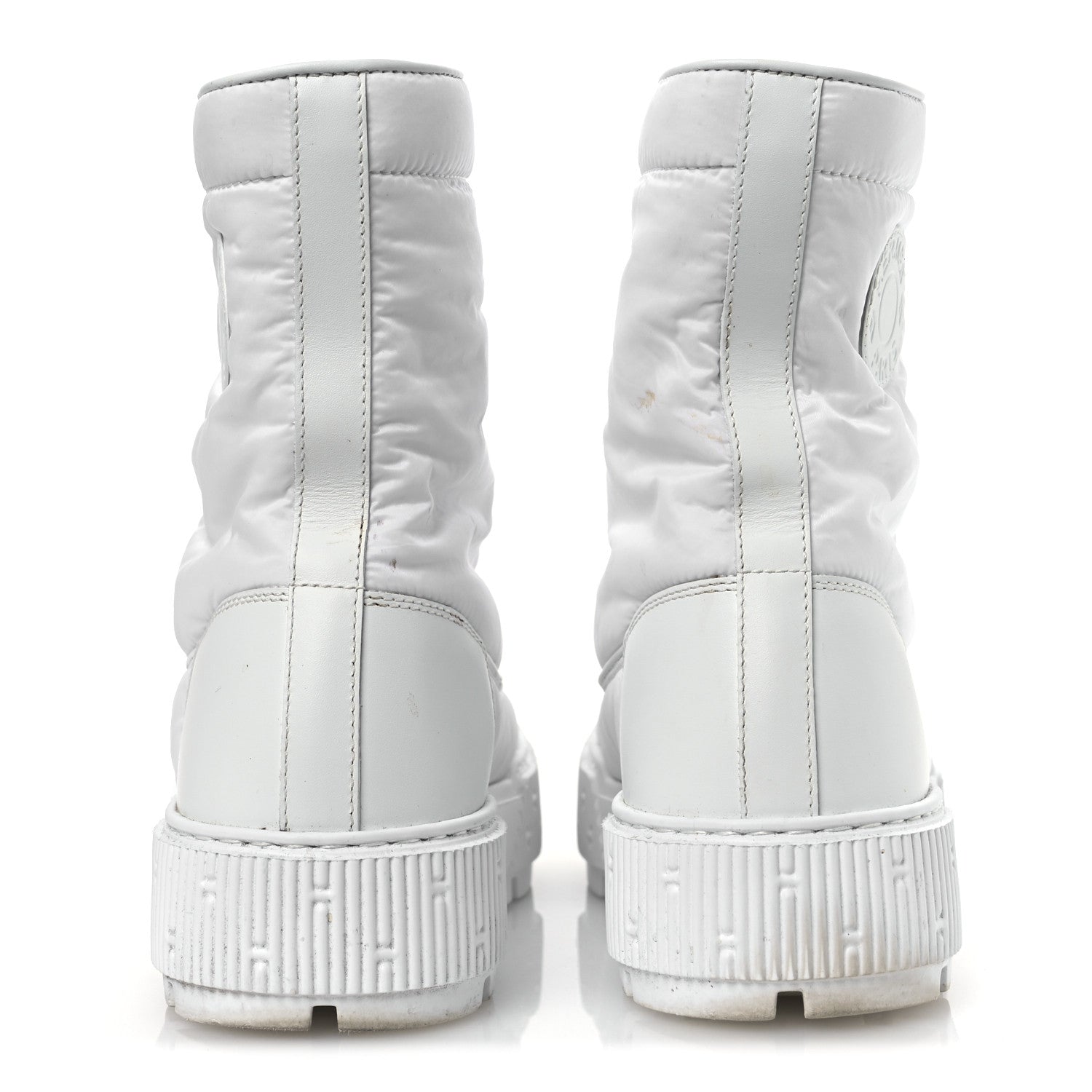 Hermes Calfskin Parachute Fresh Ankle Boots 37 White 6 of 14