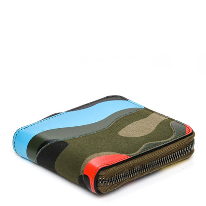Valentino Garavani Nappa Canvas Camouflage Compact Zip Around Wallet Multicolor 4 of 7