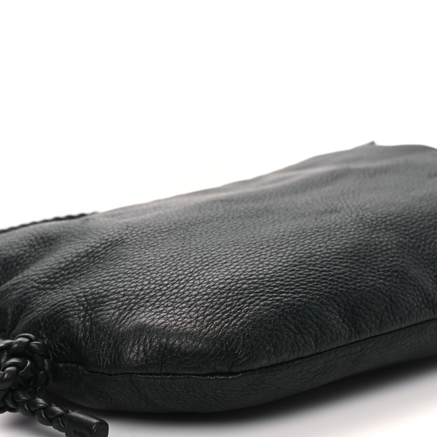 Deerskin Interlocking G Braided Messenger Bag Black