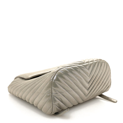 Chanel Iridescent Calfskin Chevron Quilted Small Urban Spirit Backpack Silver 4 of 10