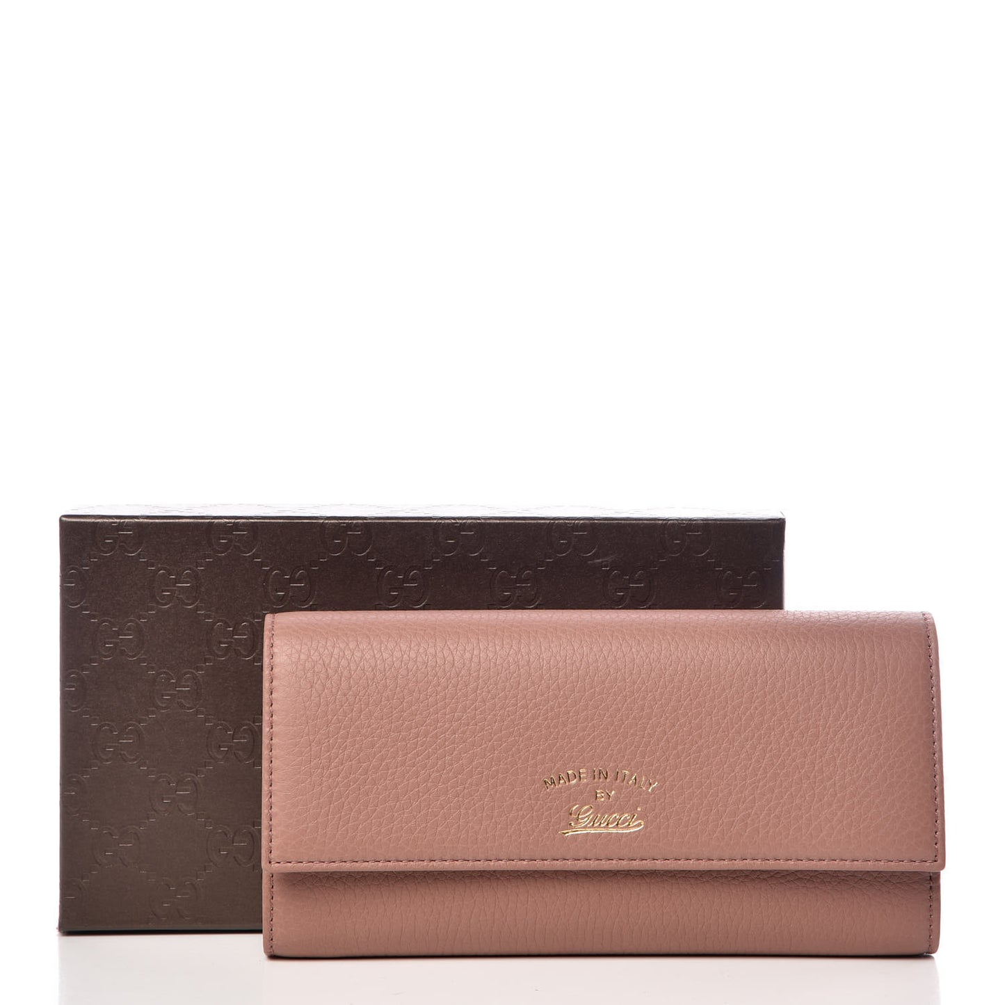 Dollar Calfskin Swing Continental Wallet Soft Pink