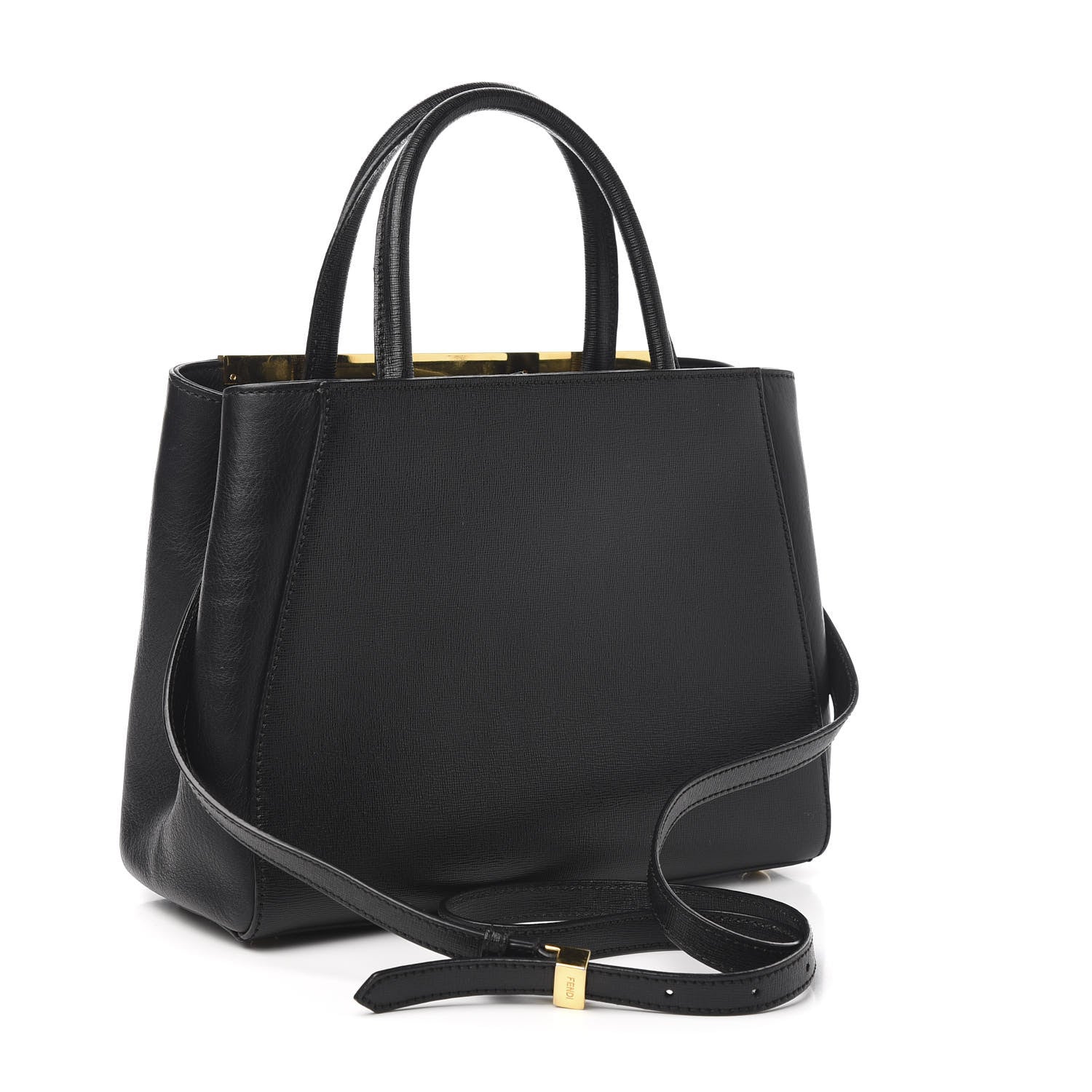 Fendi Vitello Elite Petite 2Jours Tote Black 4 of 10