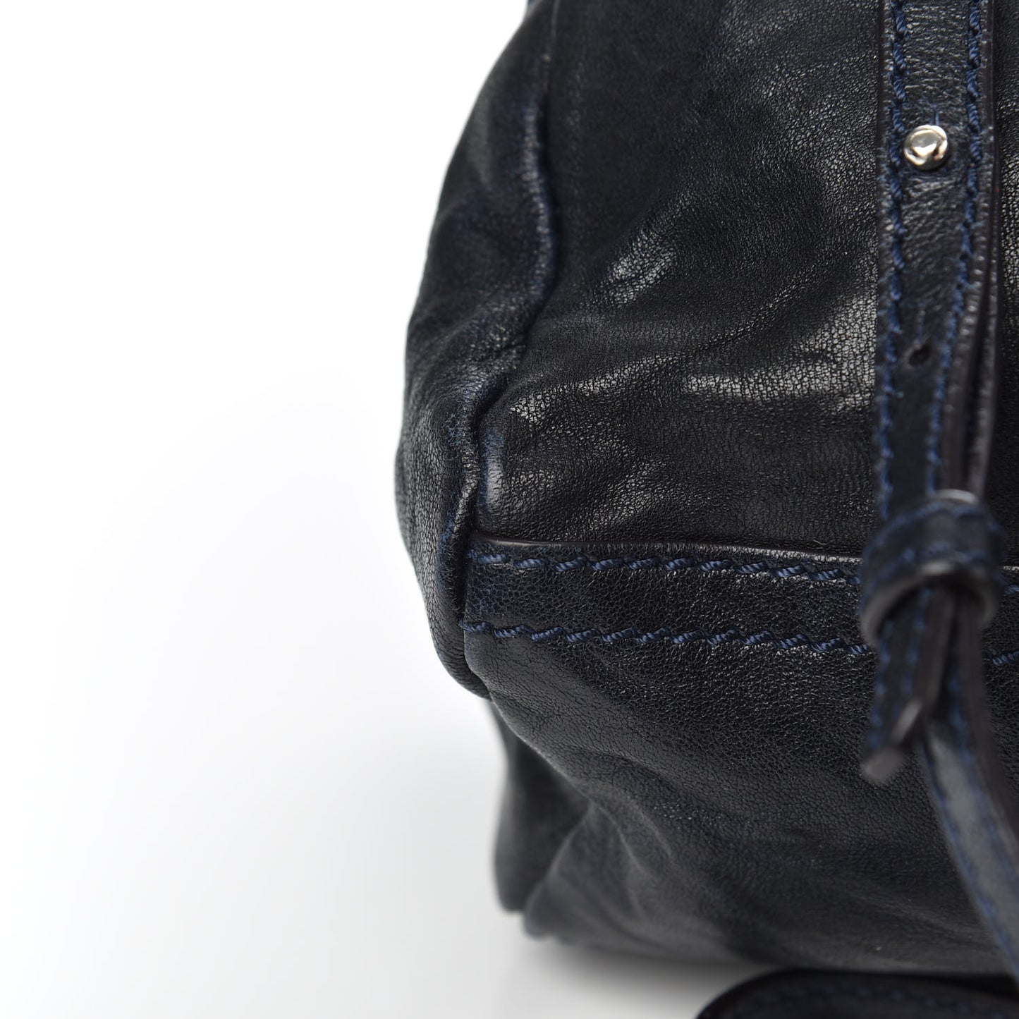Tumbled Sheepskin Small Pandora Navy