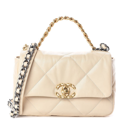 Chanel Goatskin Quilted Medium 19 Flap Beige 1 of 11
