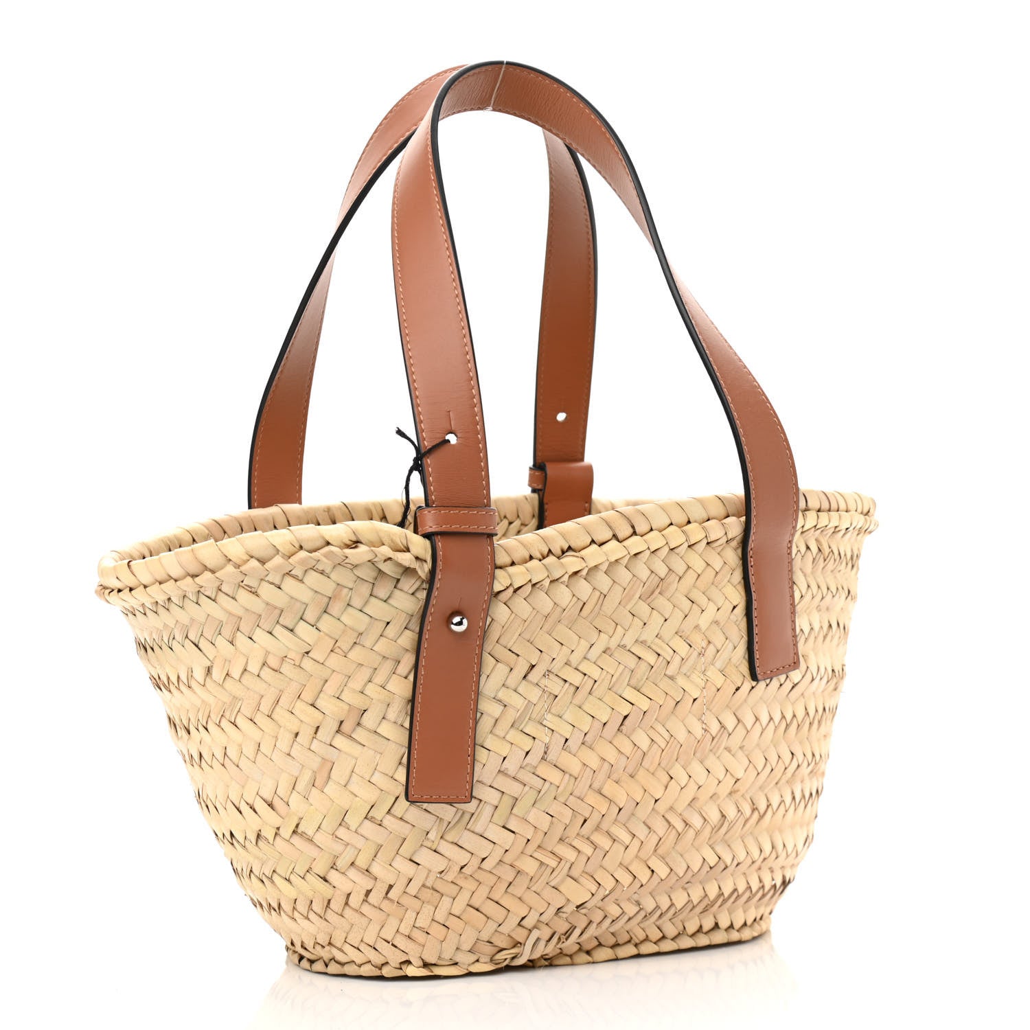 Loewe X MY NEIGHBOR TOTORO Raffia Dust Bunnies Basket Tote Bag Black Tan 3 of 9