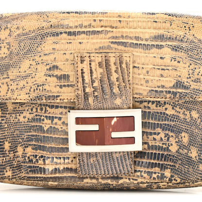 Fendi Iridescent Lizard Baguette Natural Multicolor 7 of 11