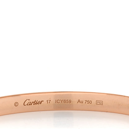 Cartier 18K Pink Gold LOVE Bracelet 17 4 of 4