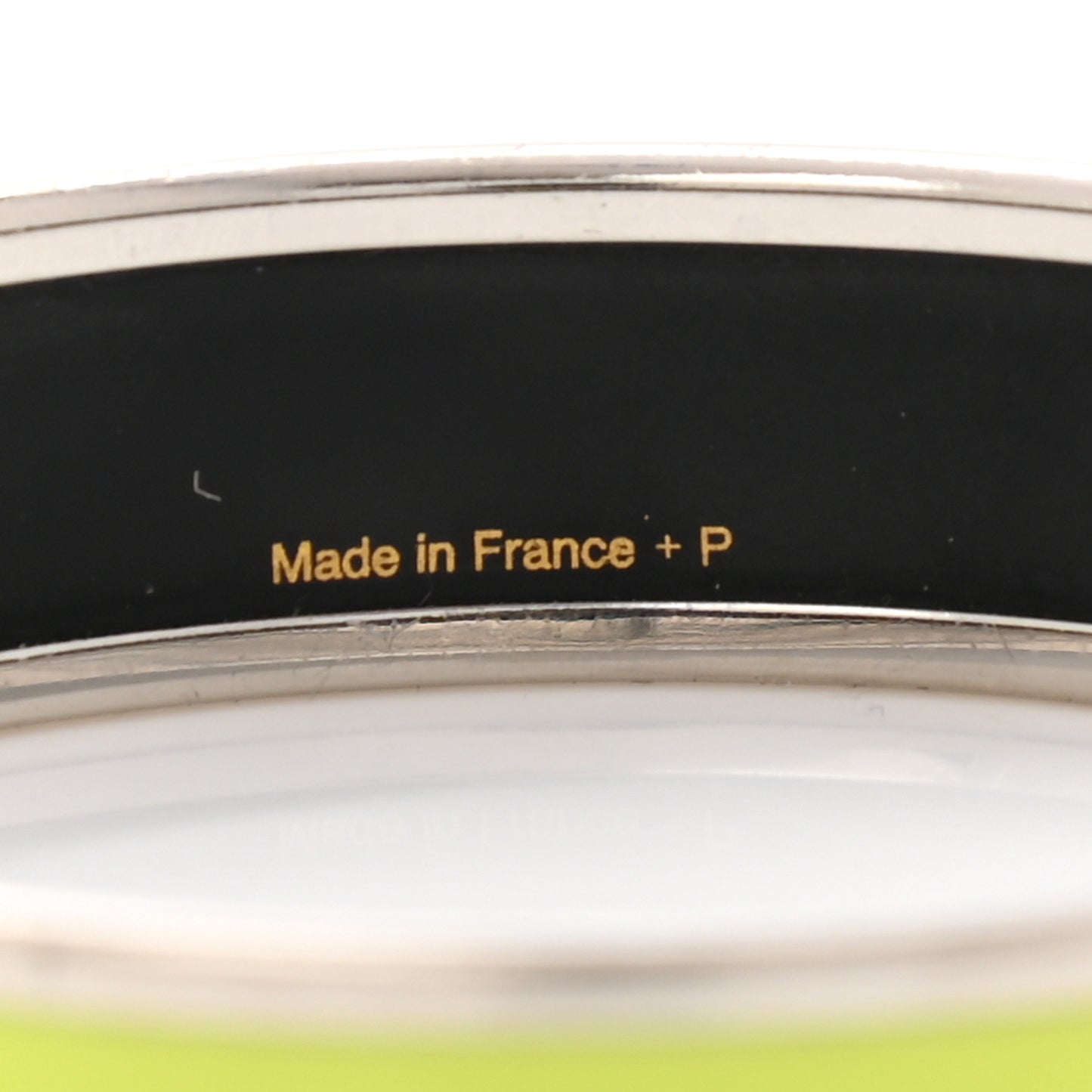Enamel Printed Medium Caleche Bracelet 62 Lime