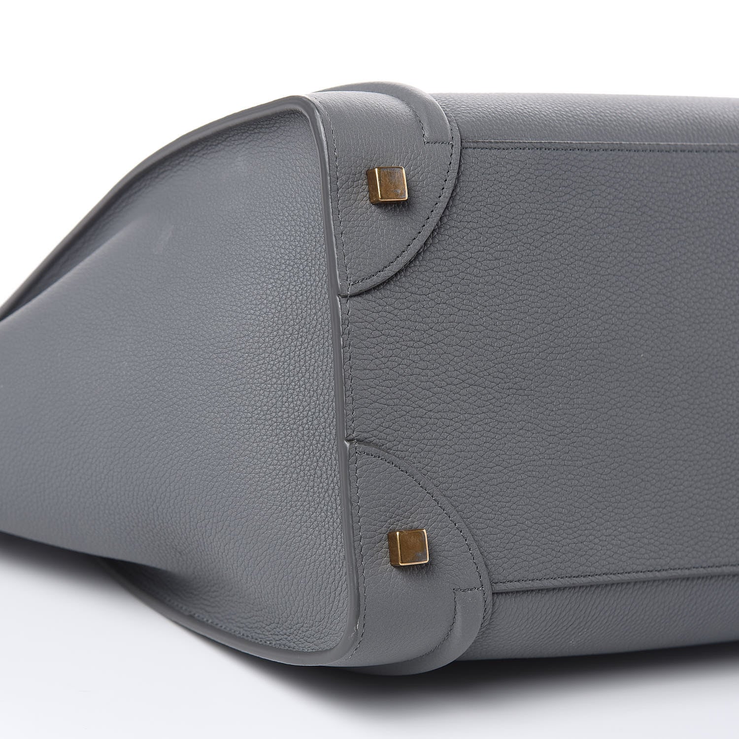 Celine Drummed Calfskin Mini Luggage Kohl 5 of 10