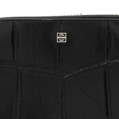Givenchy Calfskin Crocodile Embossed Antigona U Crossbody Bag Black 7 of 9