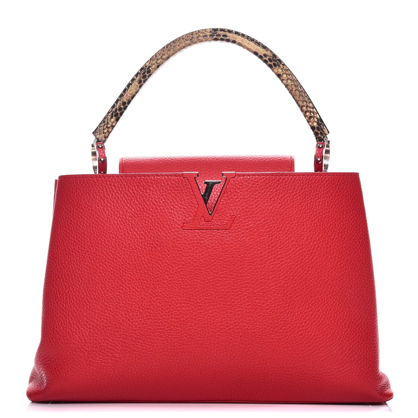 Taurillon Python Capucines MM Rubis