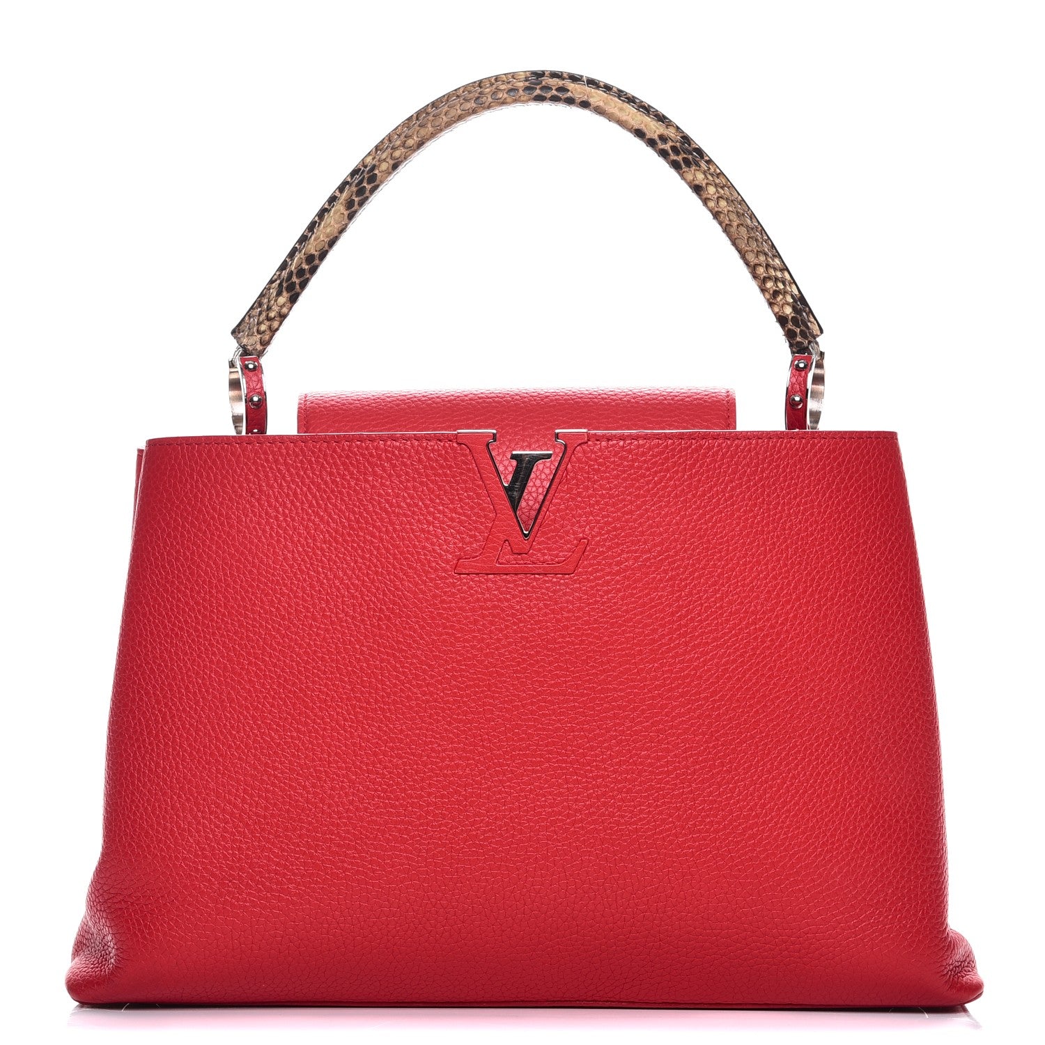 Louis Vuitton Taurillon Python Capucines MM Rubis 1 of 12