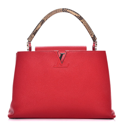 Louis Vuitton Taurillon Python Capucines MM Rubis 1 of 12