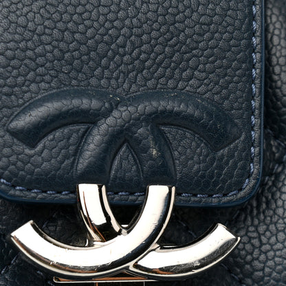 Chanel Caviar Quilted Large CC Box Shopping Tote Navy 23 of 24