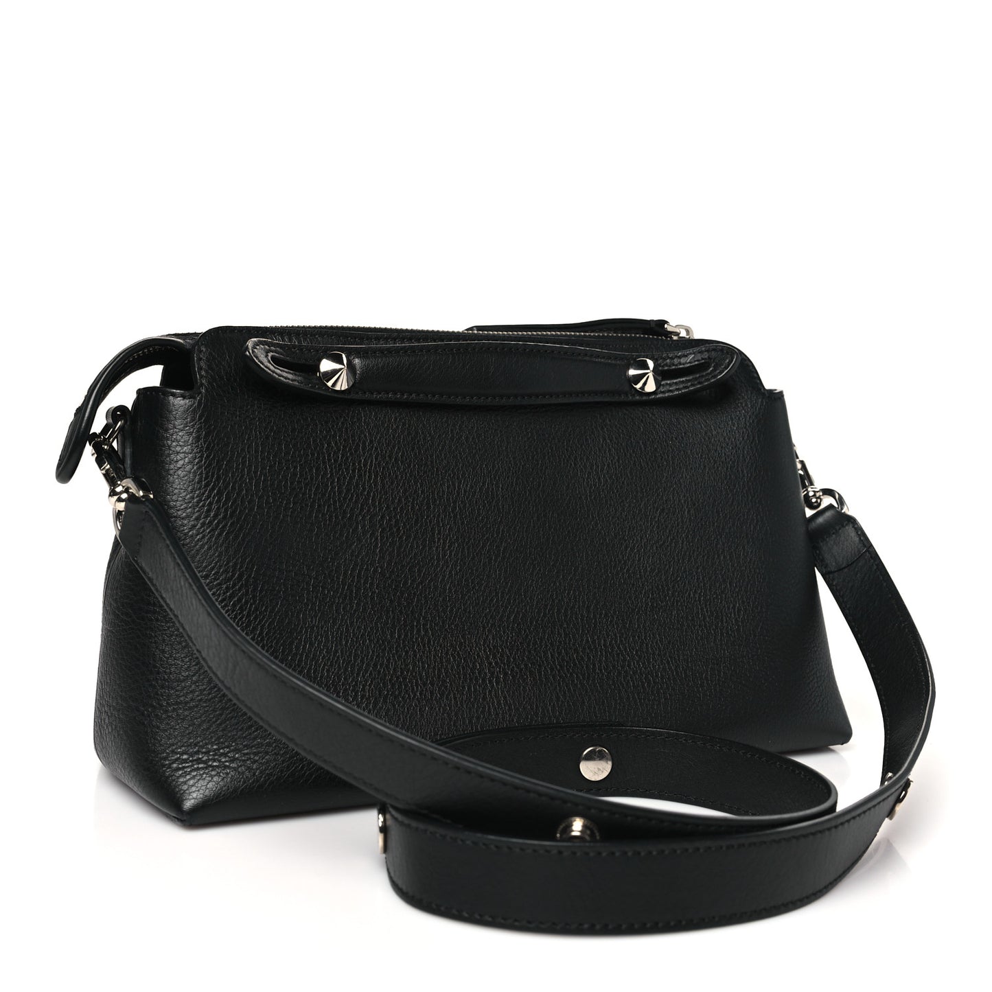 Vitello Dolce Marmol Medium By The Way Boston Bag Black