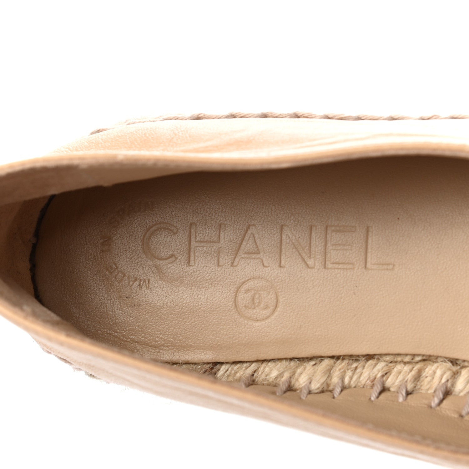 Chanel Lambskin CC Espadrilles 36 Beige Black 7 of 10