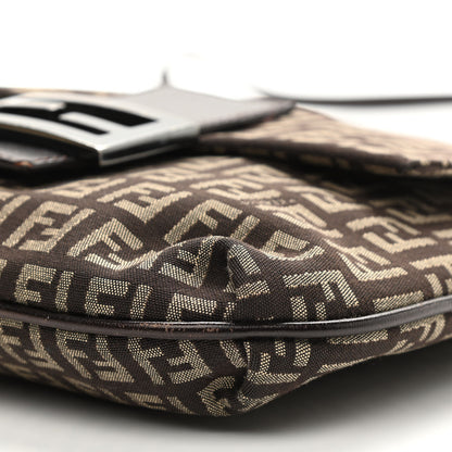 Fendi Zucchino Vitello Tube Messenger Bag Testa di Moro Beige 10 of 13