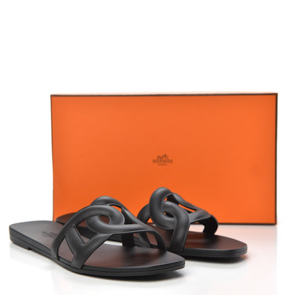 Hermes Rubber Aloha Sandals 39 Black 8 of 8