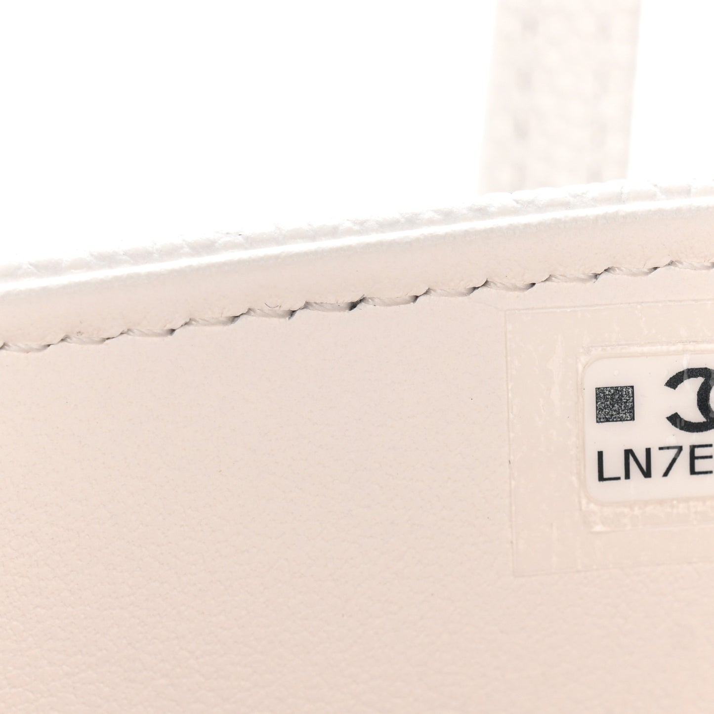 Shiny Caviar Mini Preppy Coco Shoulder Bag White