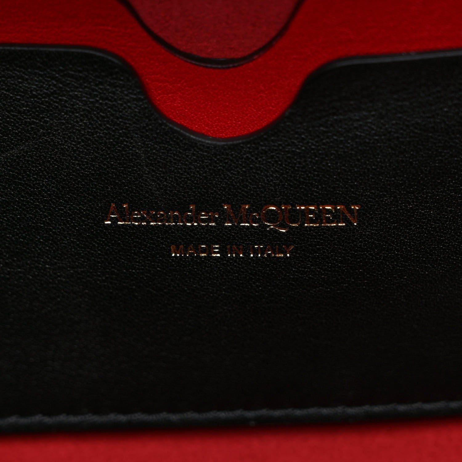 Alexander McQueen Calfskin The Tall Story Shoulder Bag Black Red 6 of 11