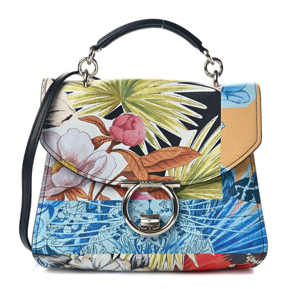 Salvatore Ferragamo Calfskin Floral Print Margot Top Handle Satchel Multicolor 1 of 7