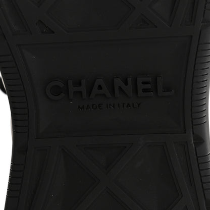 Chanel Suede Calfskin Nylon Grosgrain CC Sneakers 38 Black 7 of 10
