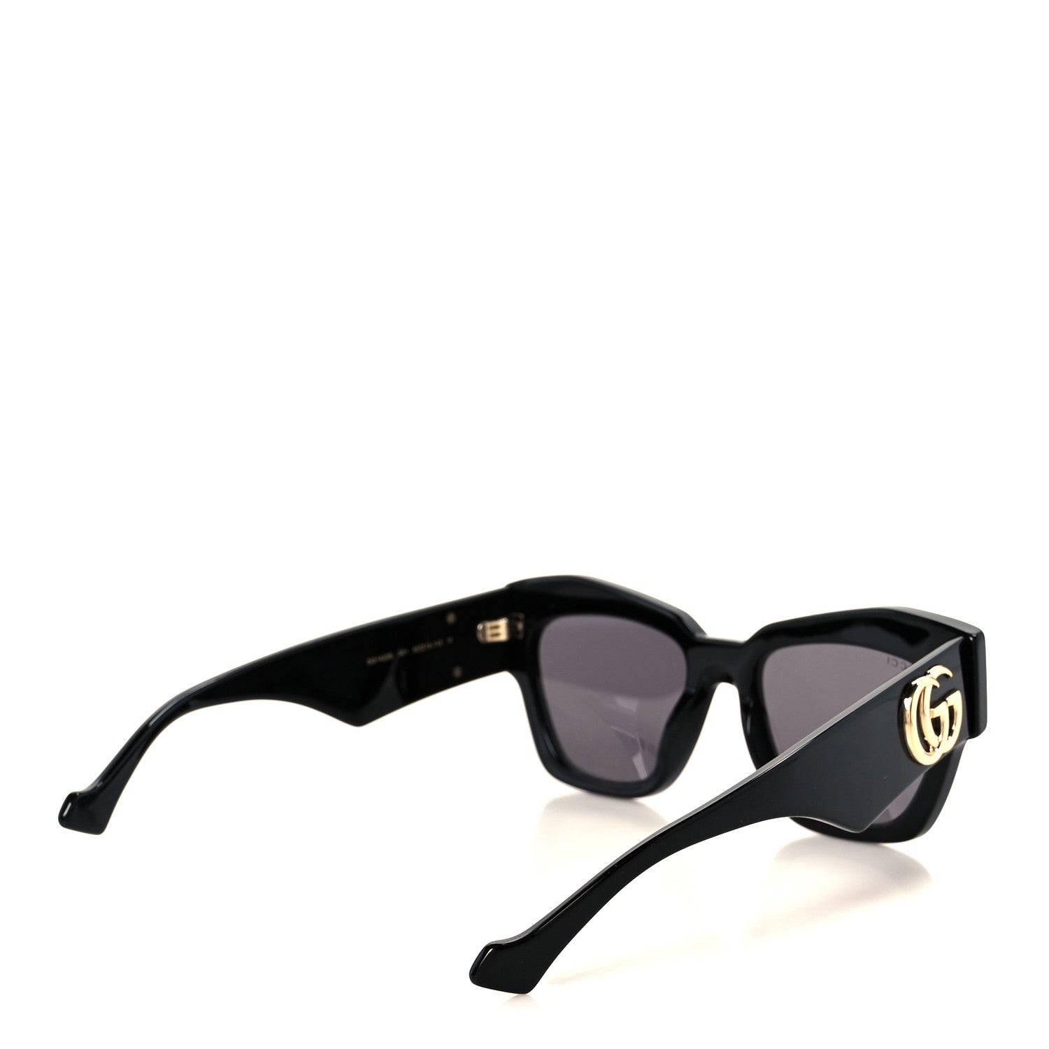 Gucci Acetate Square Frame Sunglasses GG1422S Black Grey 4 of 7