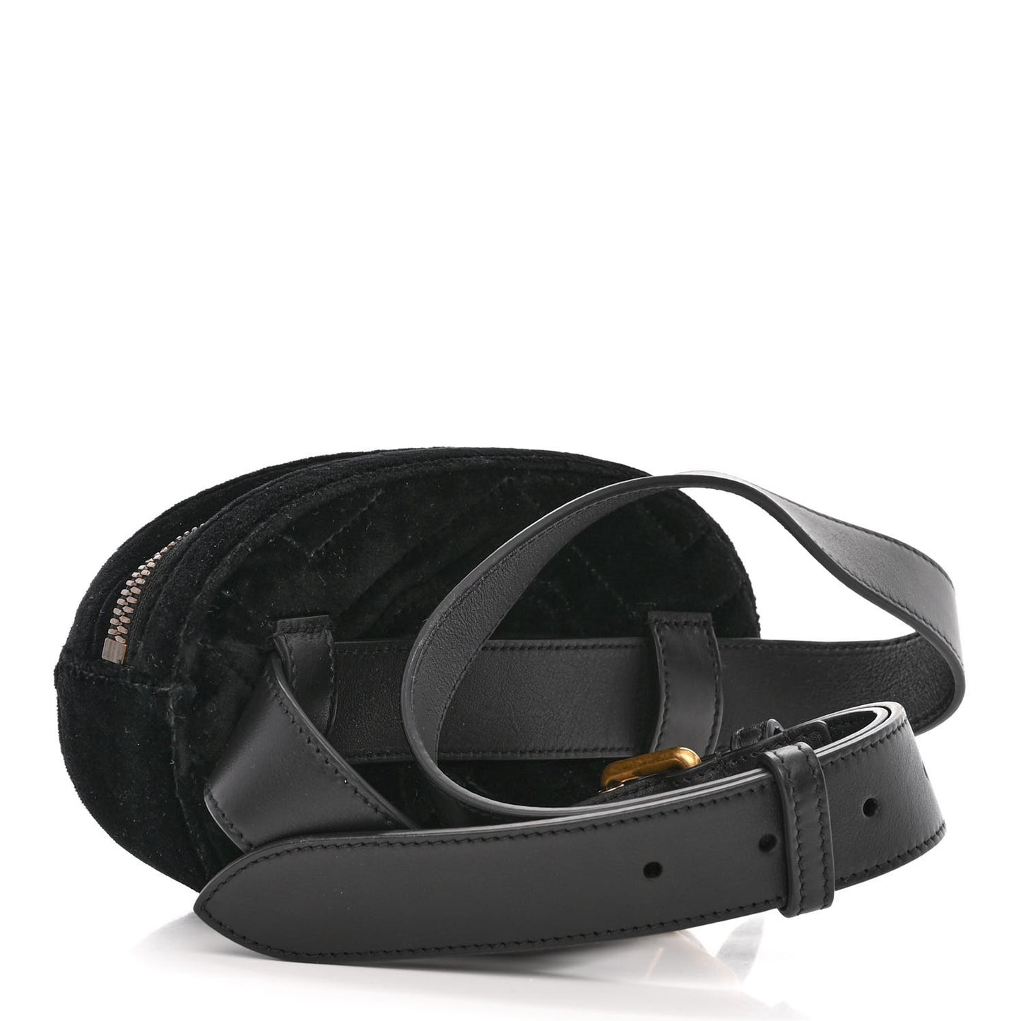 Velvet Matelasse GG Marmont Belt Bag 85 34 Black