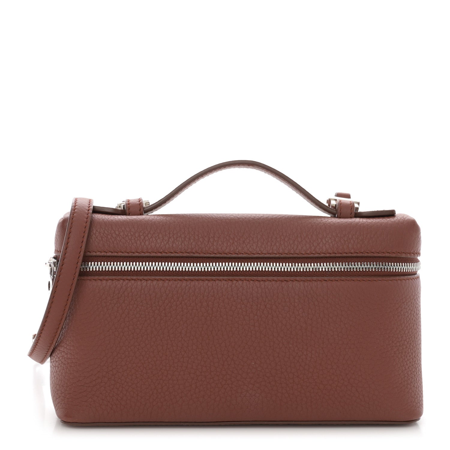Loro Piana Grained Calfskin L19 Extra Pocket Pouch Kummel 1 of 10